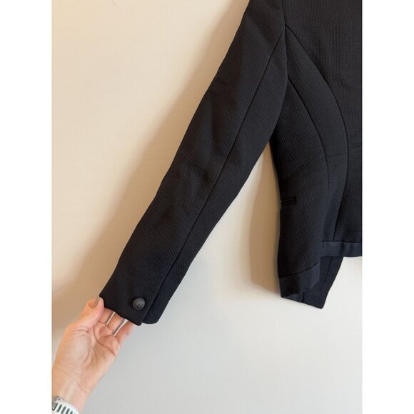 Rag & Bone Waverly Blazer w Sheep Leather Trim Black Sz 0 [jb] - Picture 12 of 12